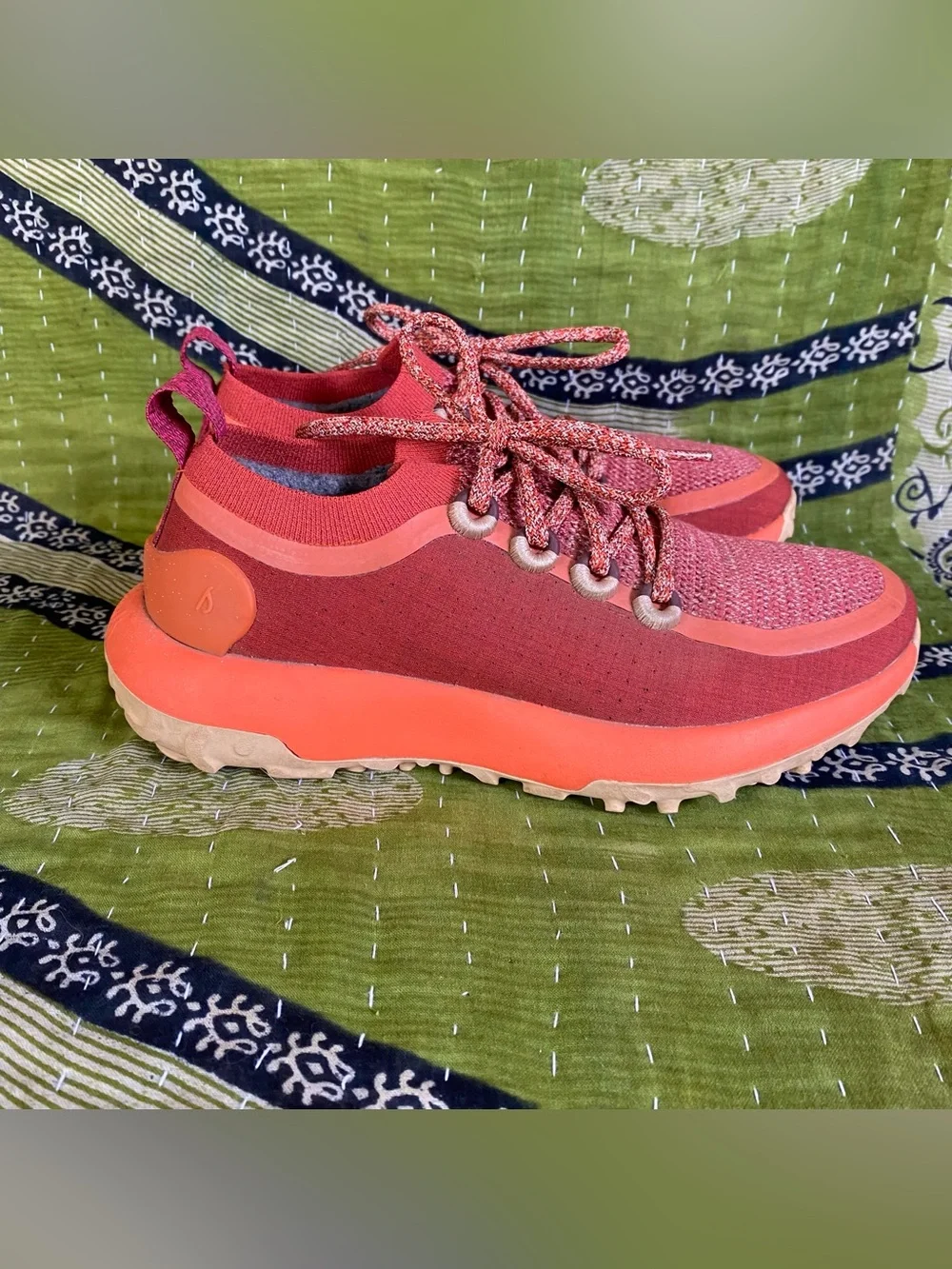 Allbirds Diablo Orange Trailrunner SWT Hiking Sporty Athletic Lace Up Sneakers 7